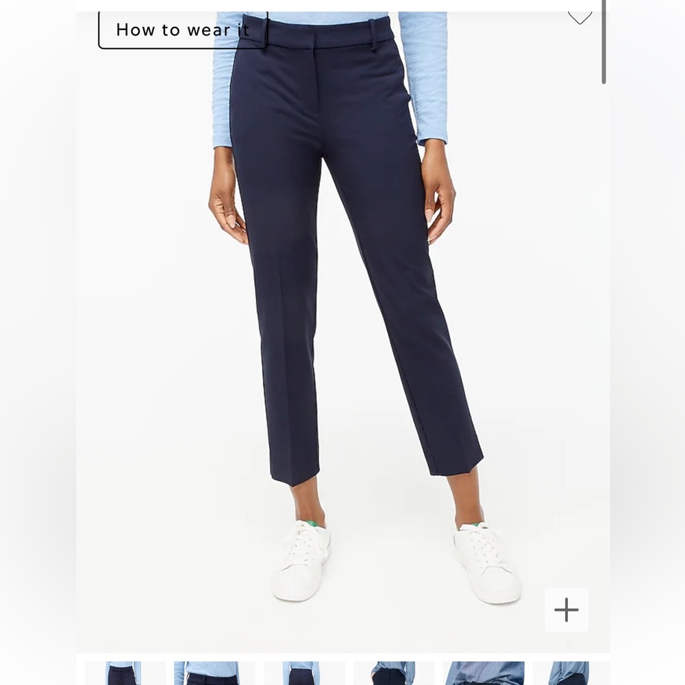 JCrew Factory Ruby Cropped Pants Navy